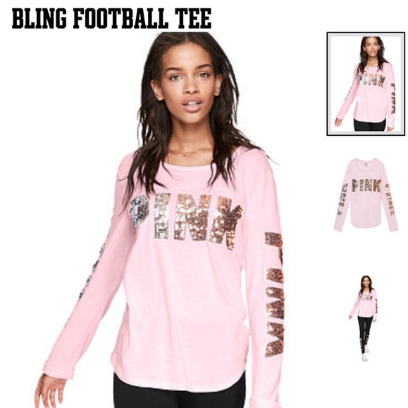 Victoria secret pink large bling T Shirt NWT Women/'s